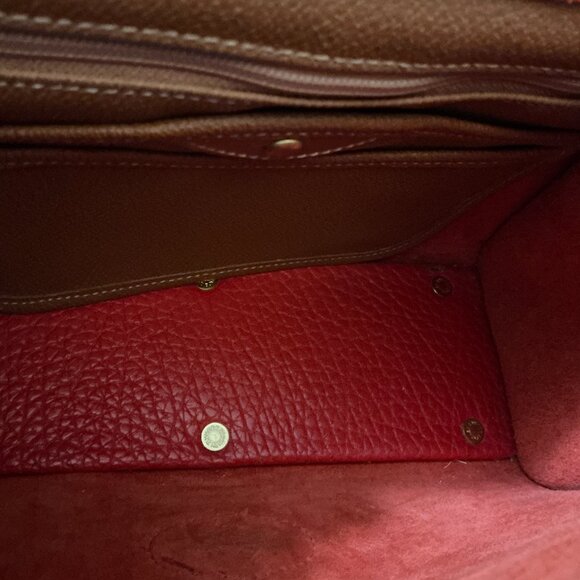 DOONEY &  BOURKE Essex All Weather Leather Med. Crossbody Bag Red Tan - Picture 7 of 8